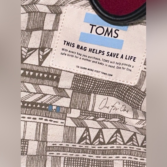 NWOT Toms red gray Cascade Raffia Woven Hobo bag 17x22 PURSE-SALE was $50 - Picture 7 of 8